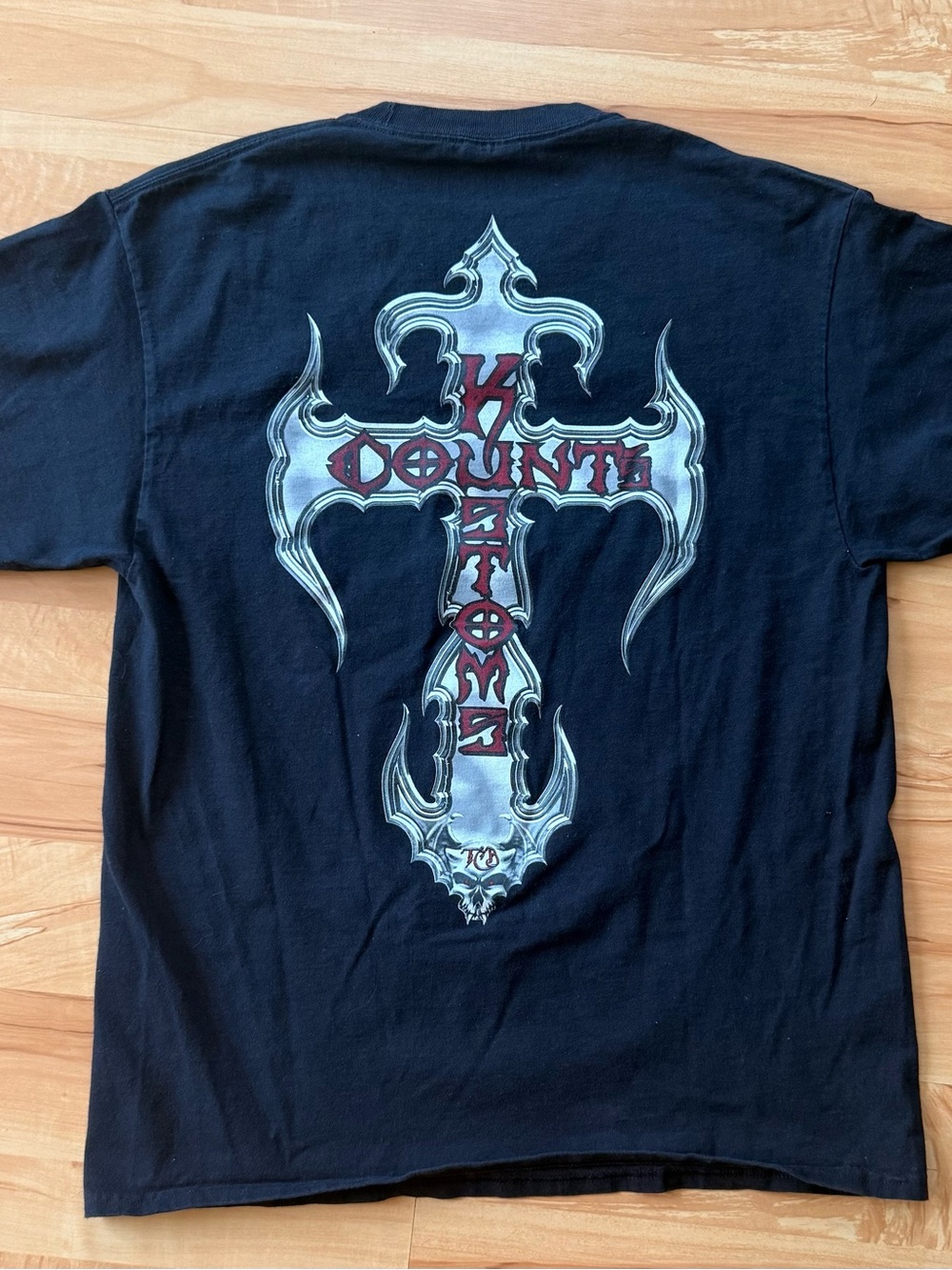 Port and Company Black Short-Sleeve Graphic Tee with Small Chest Logo